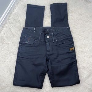 G-Star Raw Denim Originals Black Super Slim Skinny Jeans Size 27x32